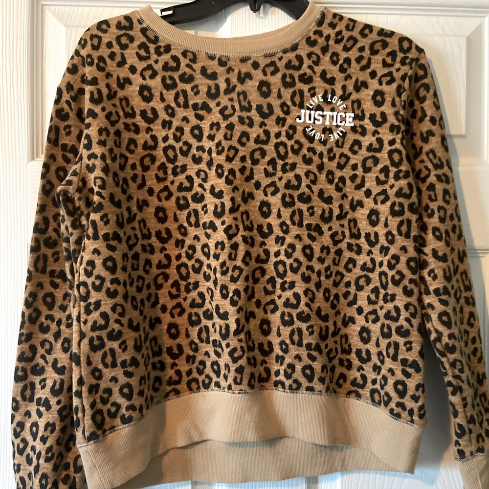Justice cheetah print sweater